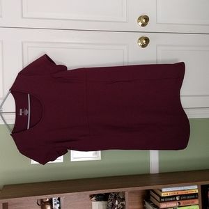 Duluth Trading Company Women's NoGA Classic Short Sleeve Dress in Plum, Size XL